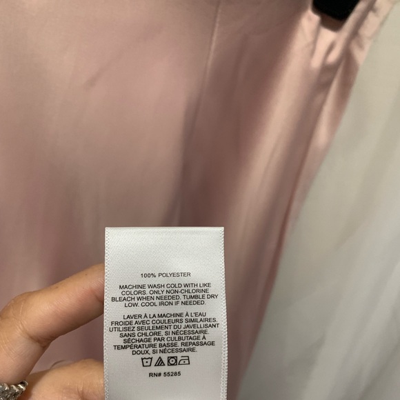 Express Blush Pink Satin Slip Skirt - Picture 8 of 8
